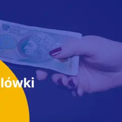 Dłoń trzymająca banknot 100 zł.